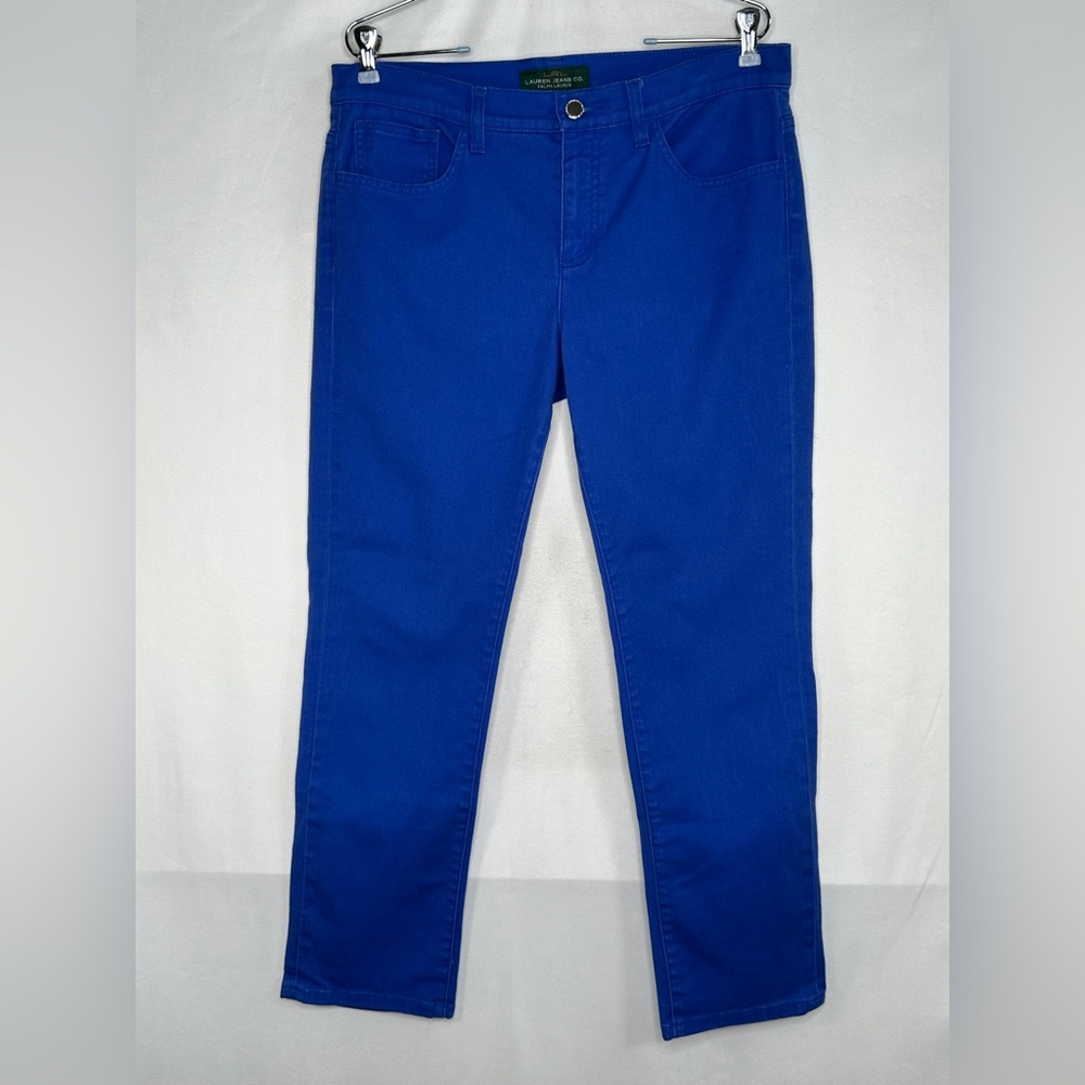 Ralph Lauren Women's Cobalt Straight Leg‎ Jeans Modern Ankle Sz 10